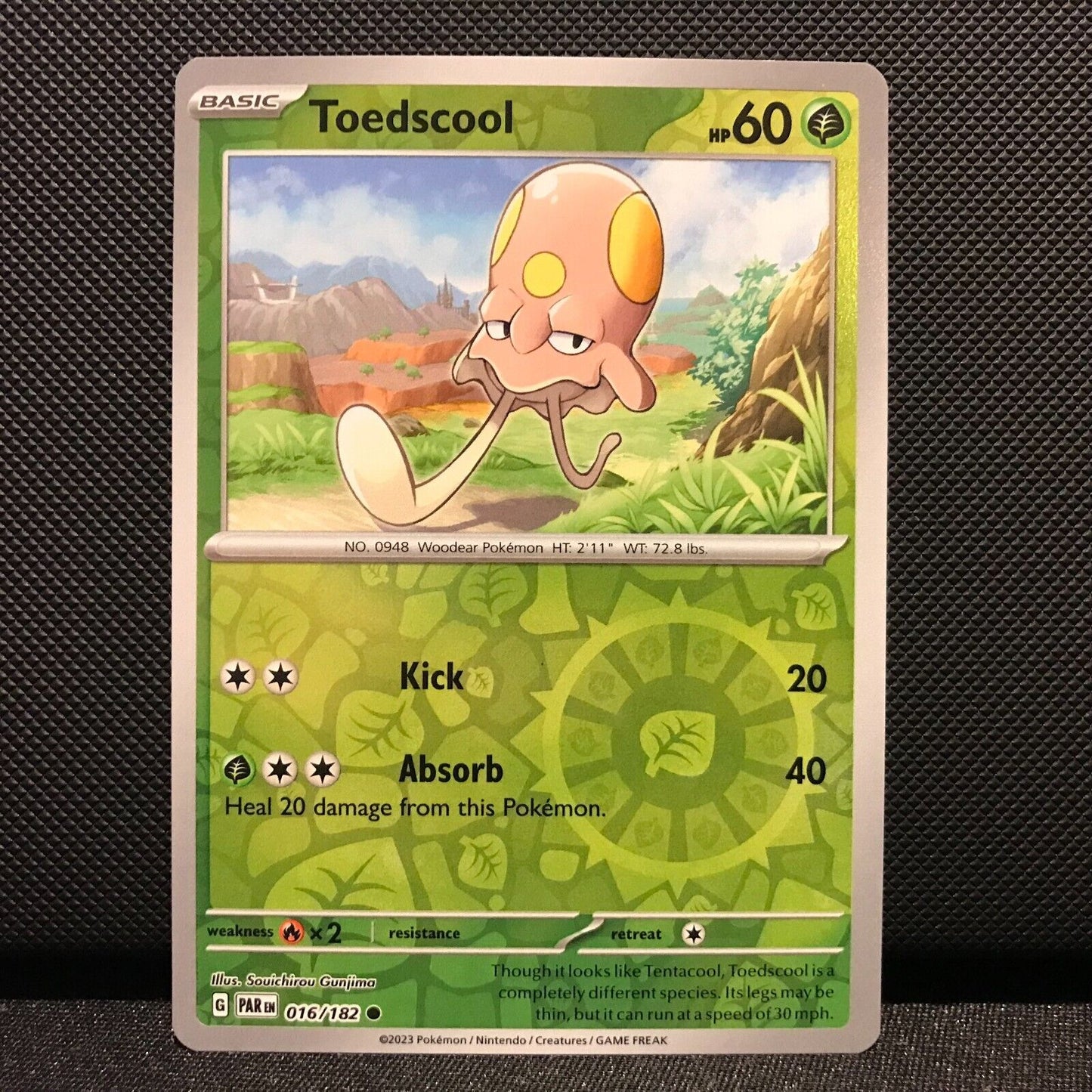 Toedscool Reverse Holo 016/182 - Paradox Rift Pokemon Card - NM/Mint
