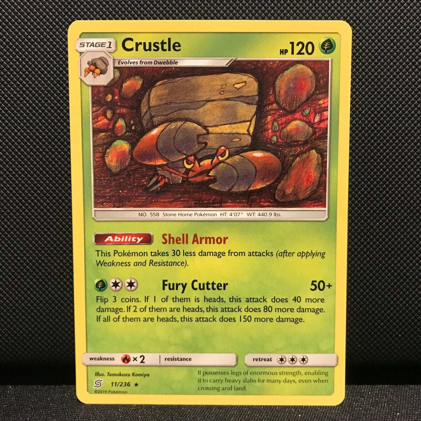 Crustle 11/236 - Unified Minds Pokemon Card - NM/Mint