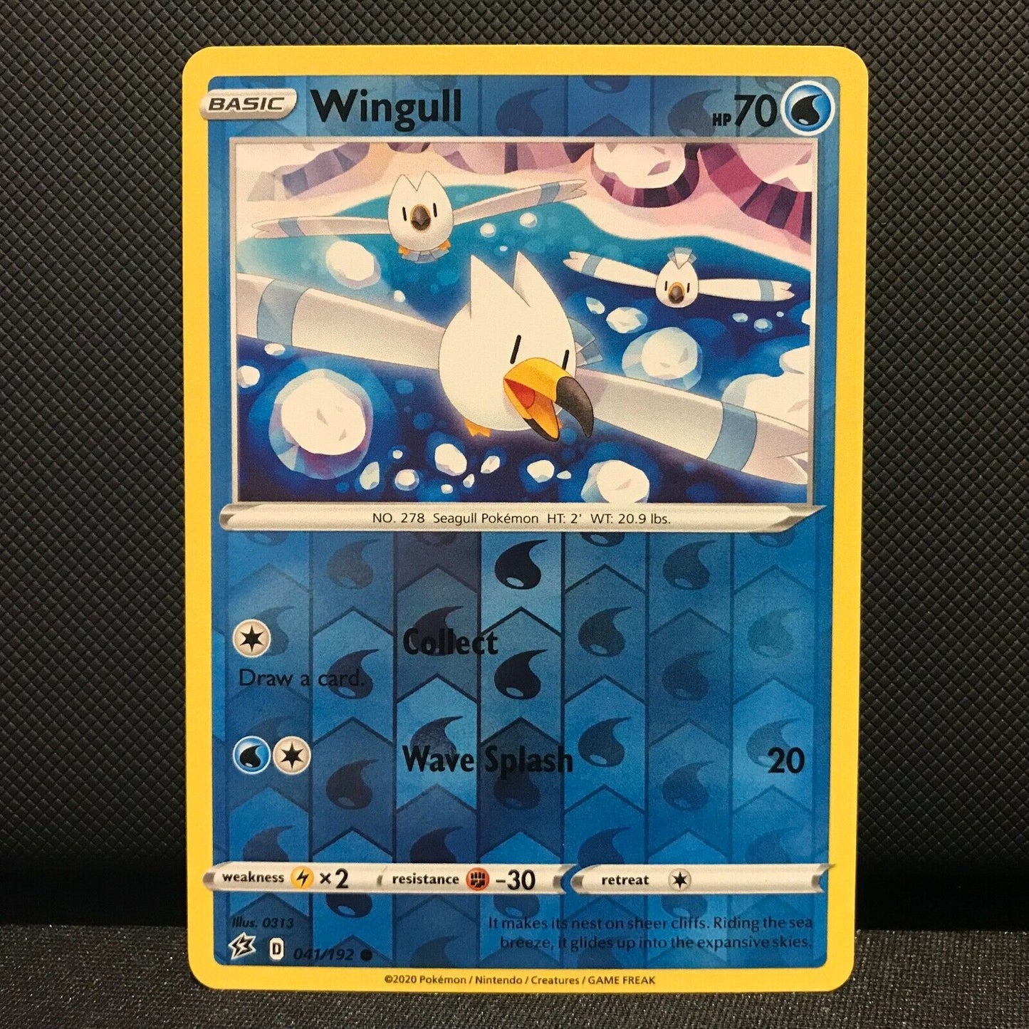 Wingull Reverse Holo 41/192 - Rebel Clash Pokemon Card NM/Mint