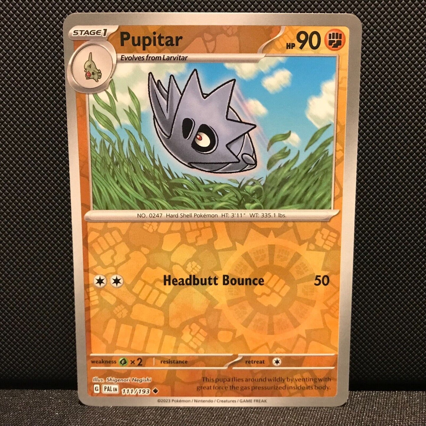 Pupitar Reverse Holo 111/193 - SV2 Paldea Evolved Pokemon Card - NM/Mint