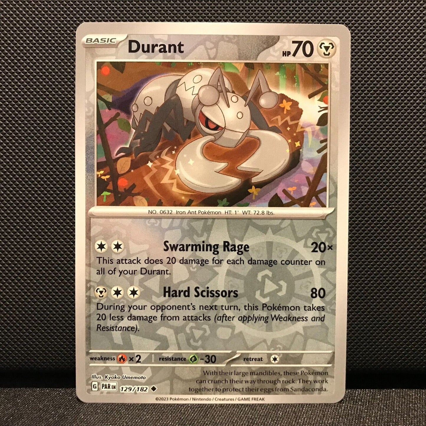 Durant Reverse Holo 129/182 - Paradox Rift Pokemon Card - NM/Mint