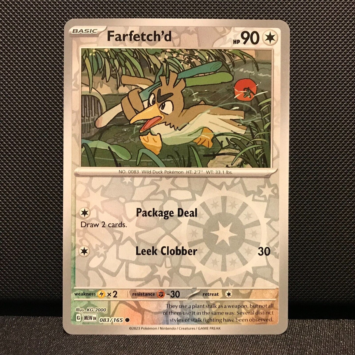 Farfetch'd Reverse Holo 083/165- Scarlet & Voilet 151 Pokemon Card - NM/Mint