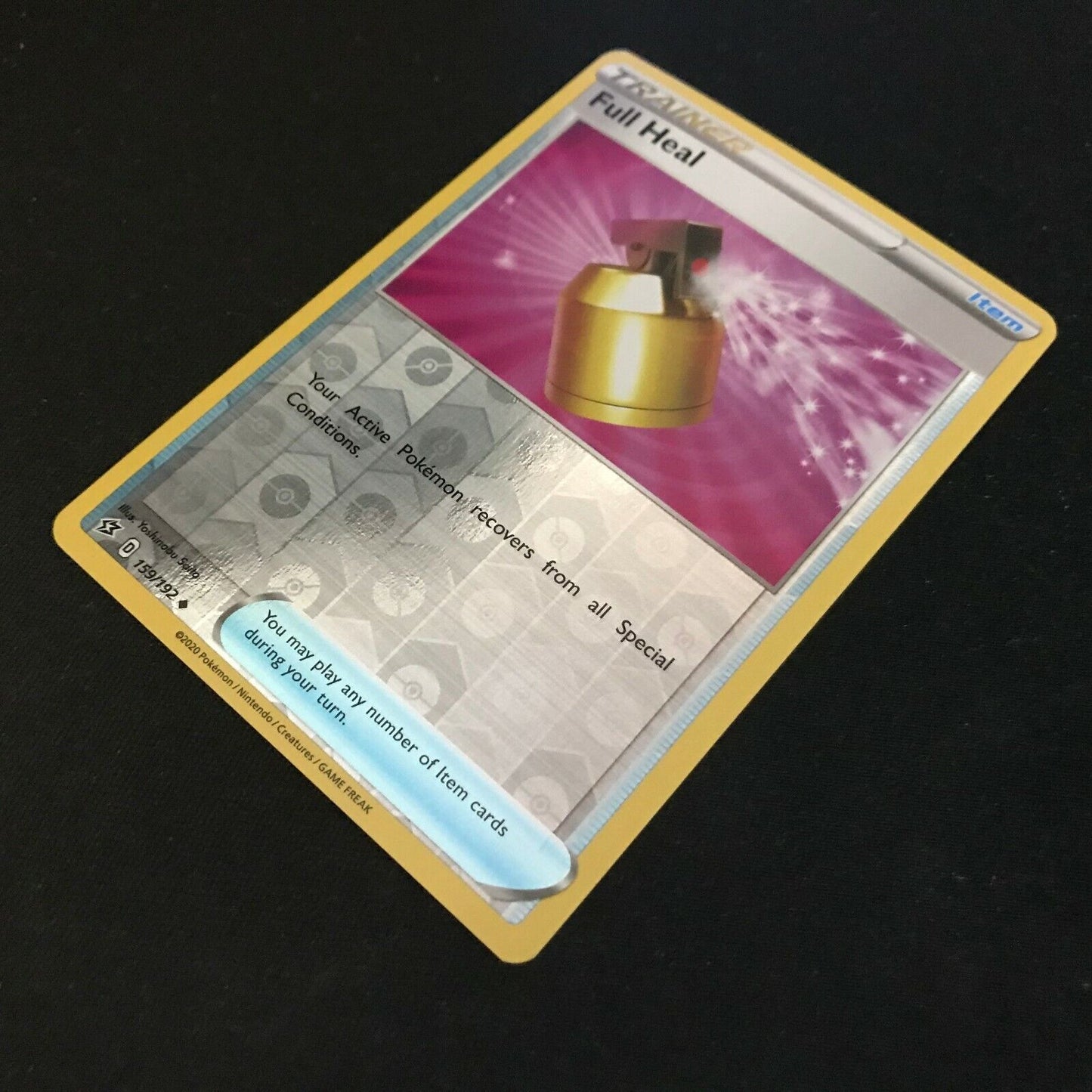 Full Heal Reverse Holo 159/192 - Sword & Shield Rebel Clash Pokemon Card - Mint