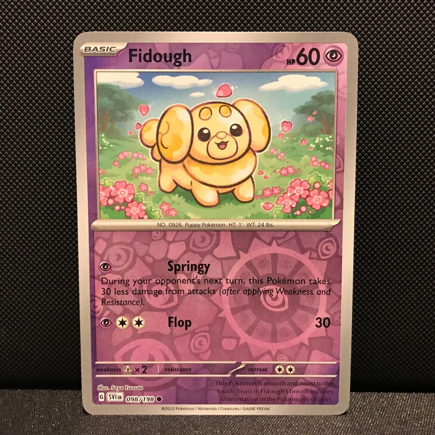Fidough Reverse Holo 098/198 - SV1EN Base Set Pokemon Card - NM/Mint
