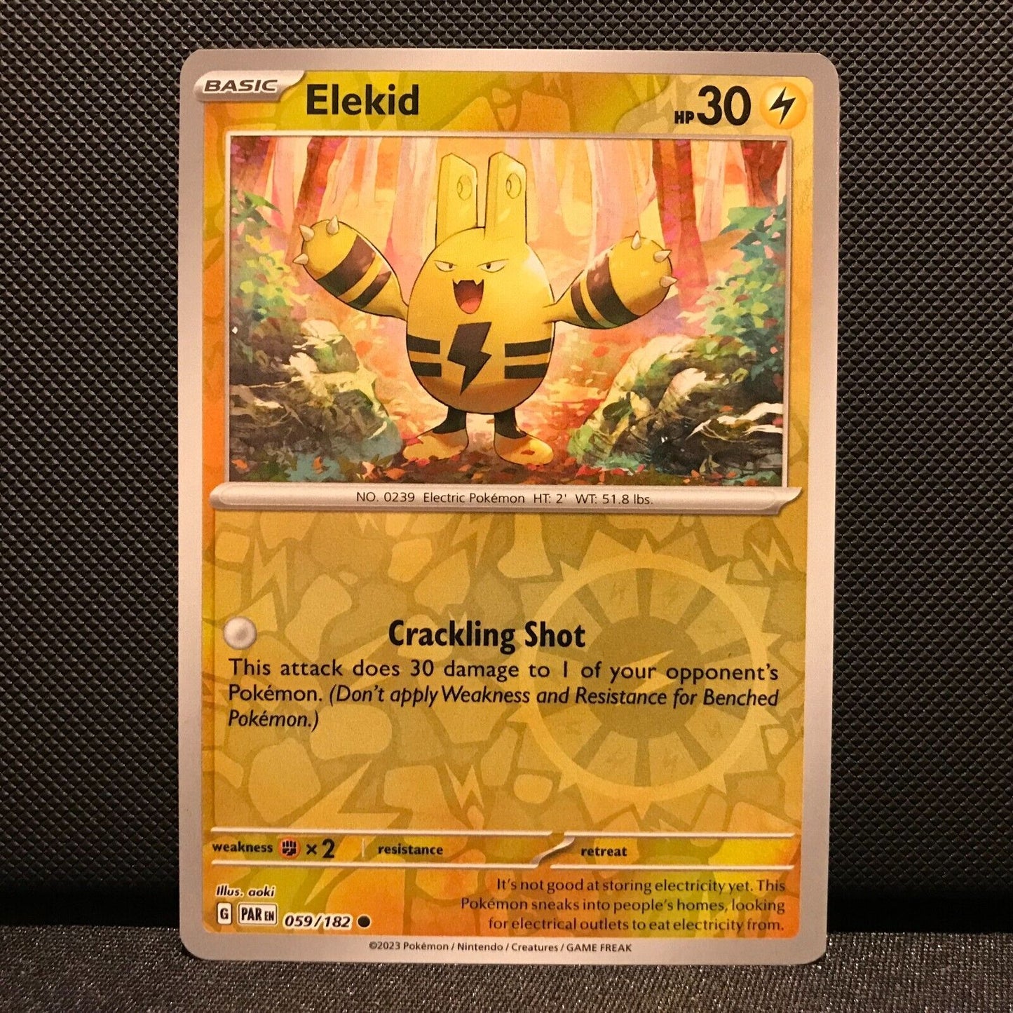 Elekid Reverse Holo 059/182 - Paradox Rift Pokemon Card - NM/Mint