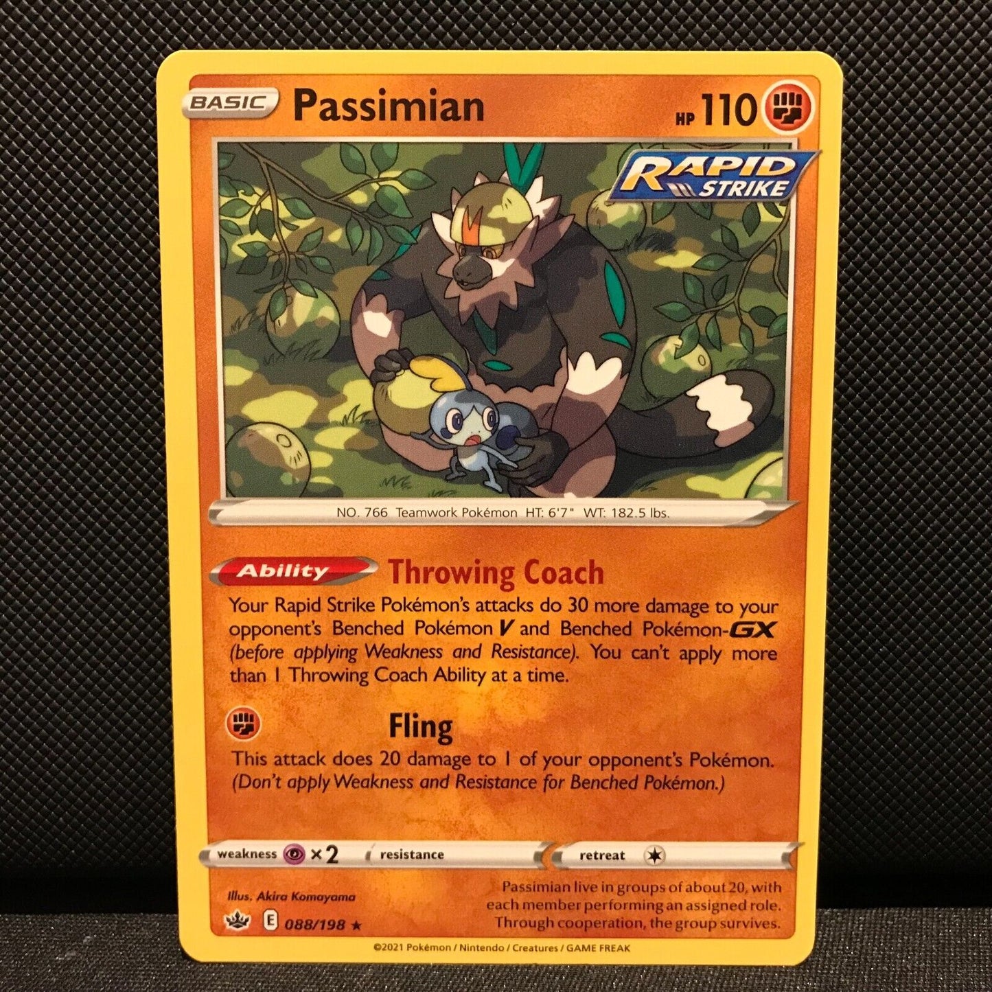 Passimian 88/198 - Chilling Reign Pokemon Card - NM/Mint
