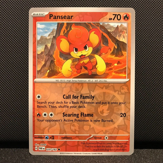 Pansear Reverse Holo 020/182 - Paradox Rift Pokemon Card - NM/Mint
