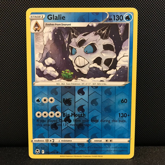 Glalie Reverse Holo 42/195 - Silver Tempest Pokemon Card - NM/Mint