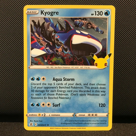 Kyogre 003/025 - Celebrations Pokemon Card - NM/Mint