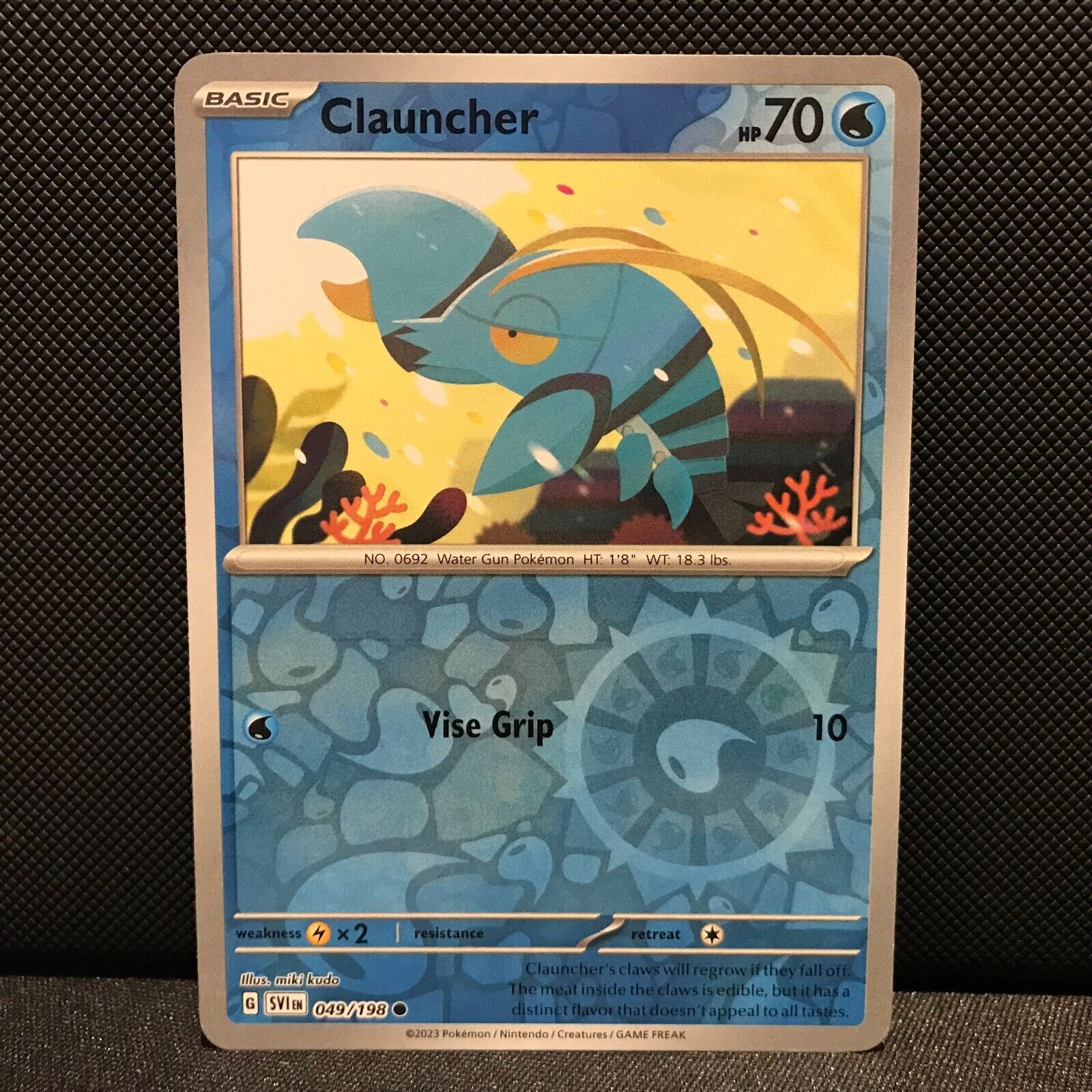 Clawitzer Reverse Holo 050/198 - SV1EN Base Set Pokemon Card - NM/Mint