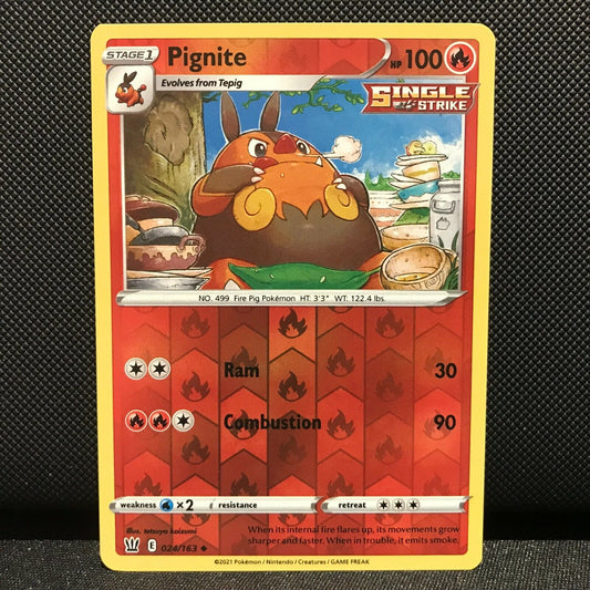 Pignite Reverse Holo 24/163 - Battle Styles Pokemon Card - NM/Mint