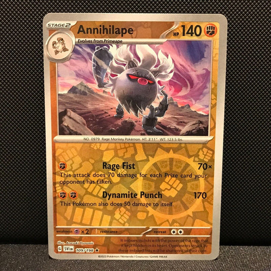 Annihilape Reverse Holo 109/198 - SV1EN Base Set Pokemon Card - NM/Mint