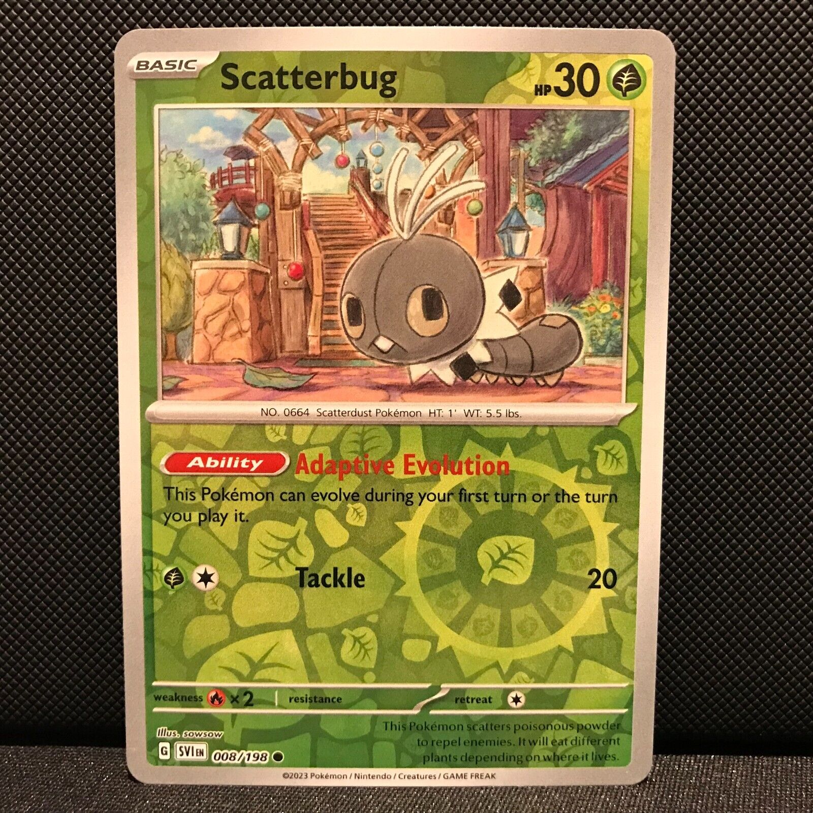 Scatterbug Reverse Holo 008/198 - SV1EN Base Set Pokemon Card - NM/Mint