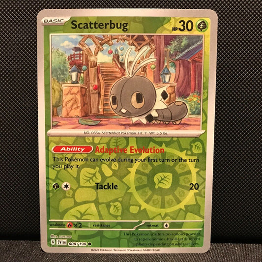 Scatterbug Reverse Holo 008/198 - SV1EN Base Set Pokemon Card - NM/Mint