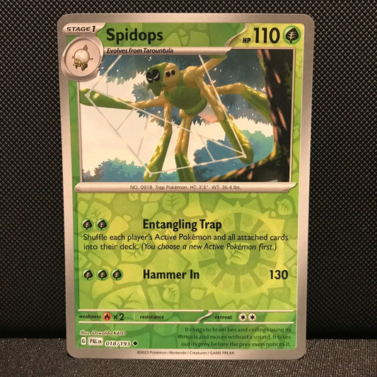 Spidops Reverse Holo 018/193 - SV2 Paldea Evolved Pokemon Card - NM/Mint