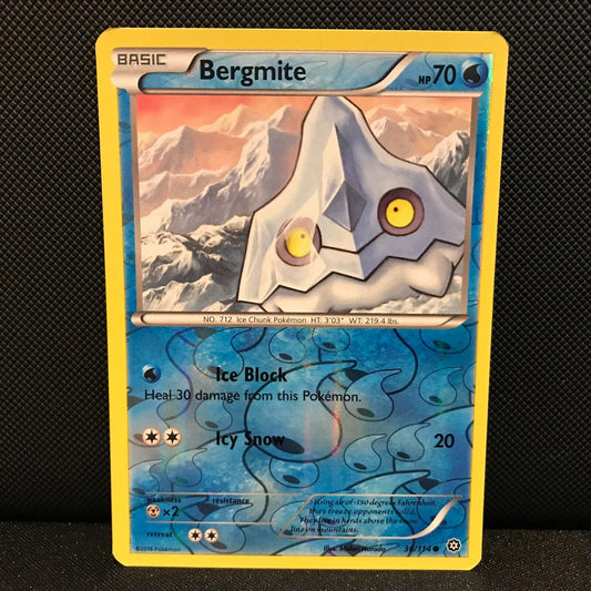 Bergmite Reverse Holo 36/114 - Steam Siege Pokemon Card - NM/Mint