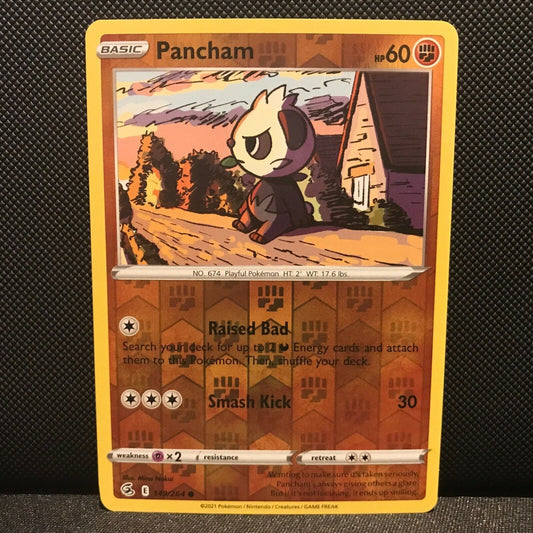 Pancham Reverse Holo 149/264 - Fusion Strike Pokemon Card - NM/Mint