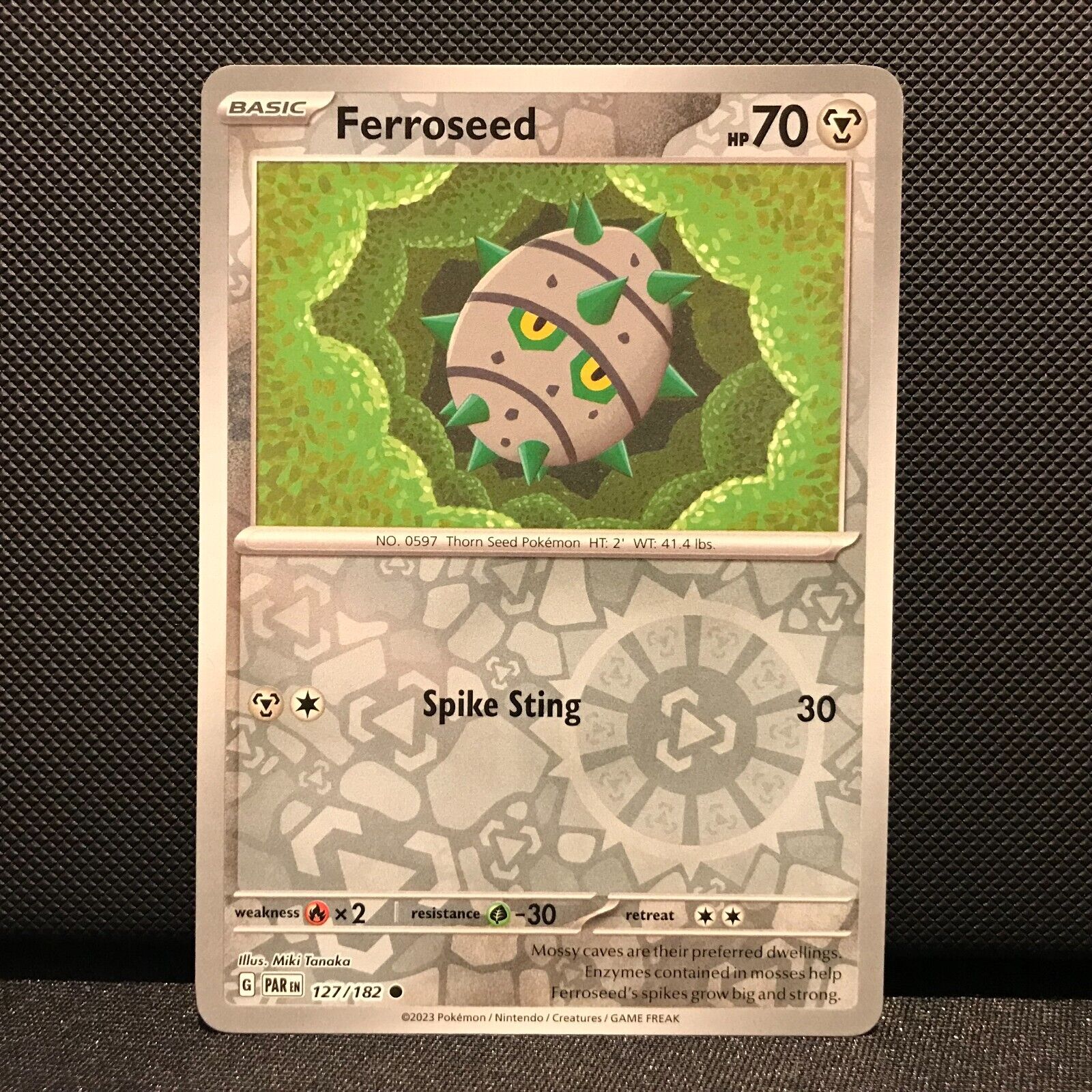 Ferroseed Reverse Holo 127/182 - Paradox Rift Pokemon Card - NM/Mint