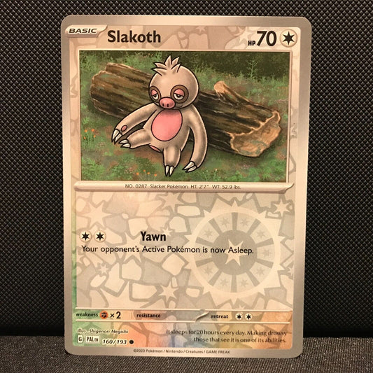 Slakoth Reverse Holo 160/193 - SV2 Paldea Evolved Pokemon Card - NM/Mint
