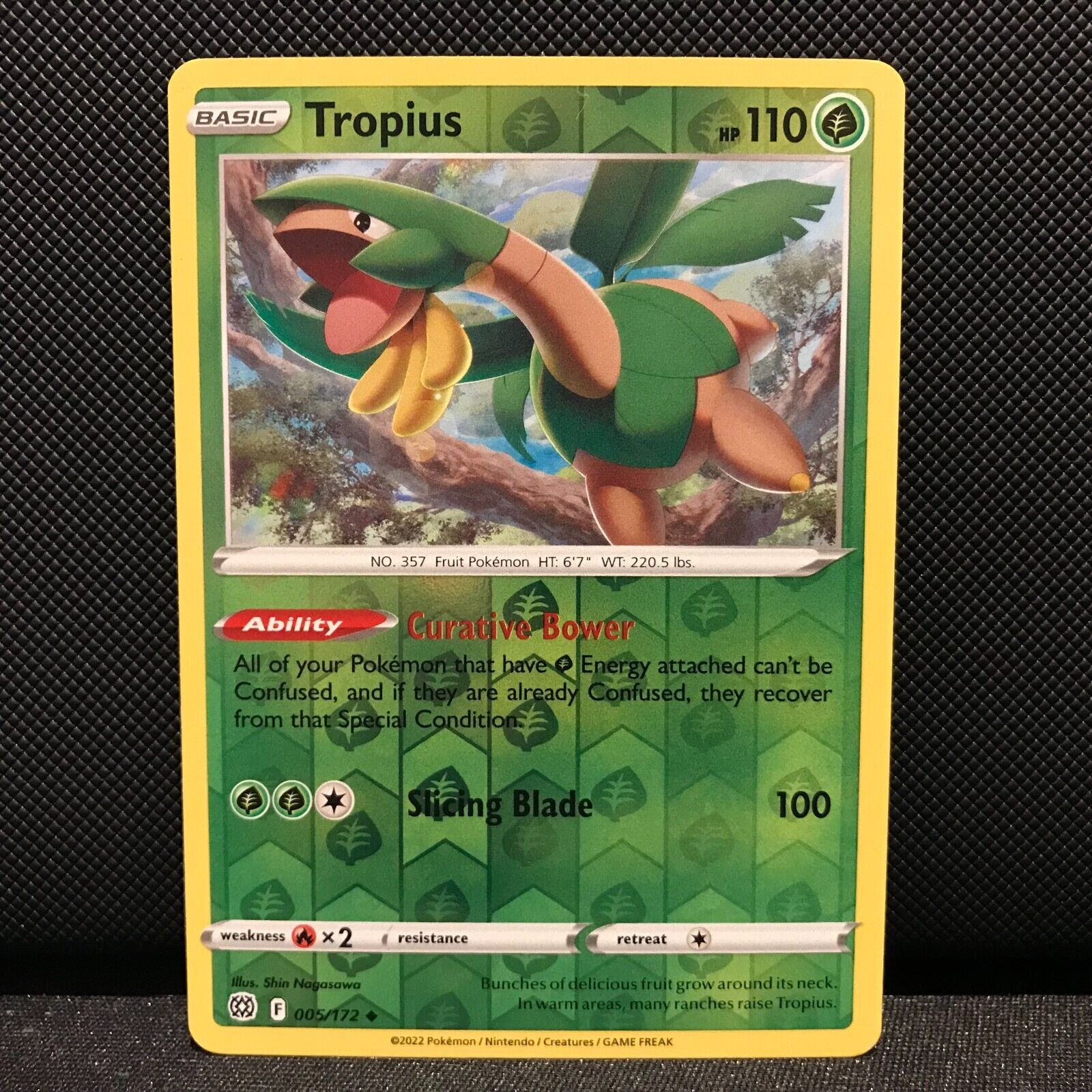 Tropius Reverse Holo 5/172 - Brilliant Stars Pokemon Card - NM/Mint