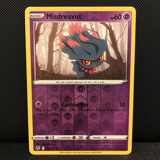 Misdreavus Reverse Holo 63/195 - Silver Tempest Pokemon Card - NM/Mint