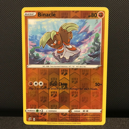 Binacle Reverse Holo 103/192 - Rebel Clash Pokemon Card NM/Mint