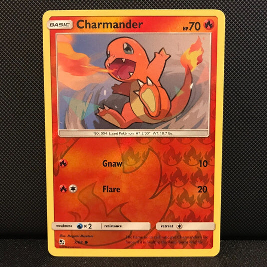 Charmander Reverse Holo 7/68 - Hidden Fates Pokemon Card - NM/Mint
