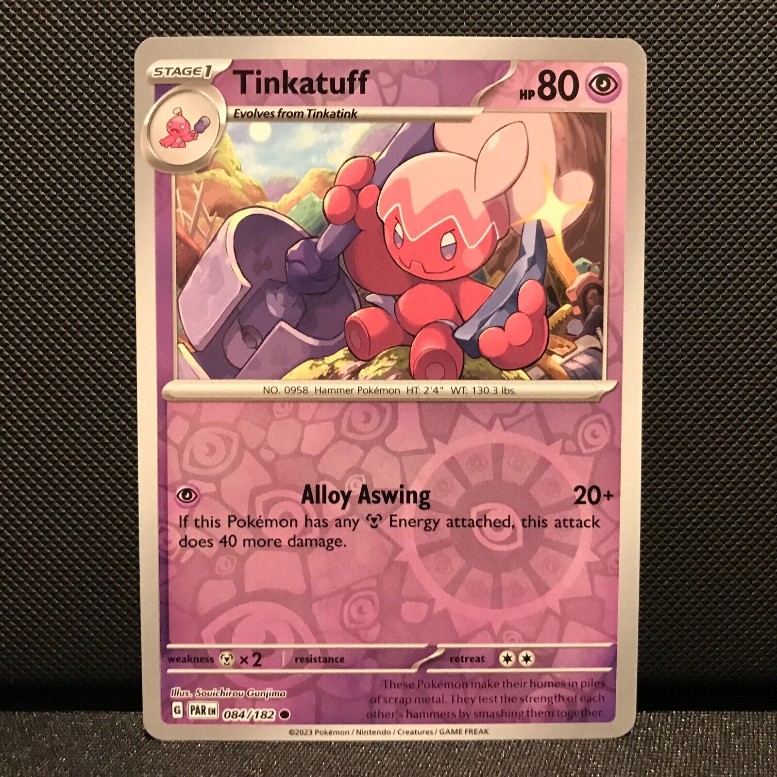 Tinkatuff Reverse Holo 084/182 - Paradox Rift Pokemon Card - NM/Mint