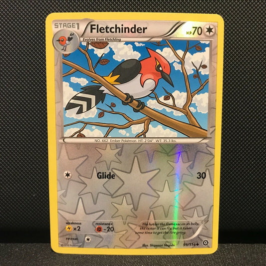 Fletchinder Reverse Holo 95/114 - Steam Siege Pokemon Card - NM/Mint