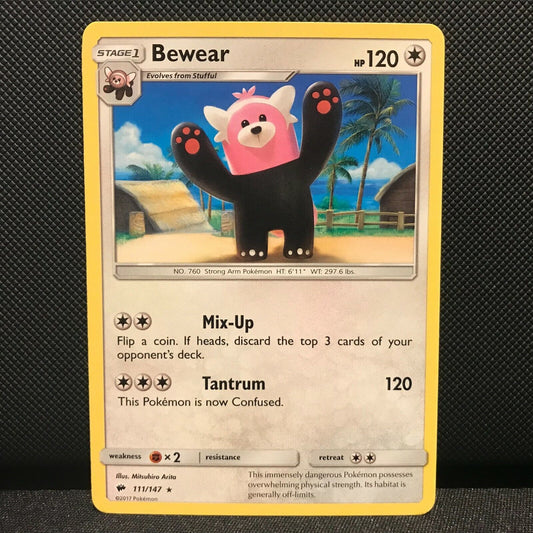 Bewear 111/147- Burning Shadows Pokemon Card - NM/Mint