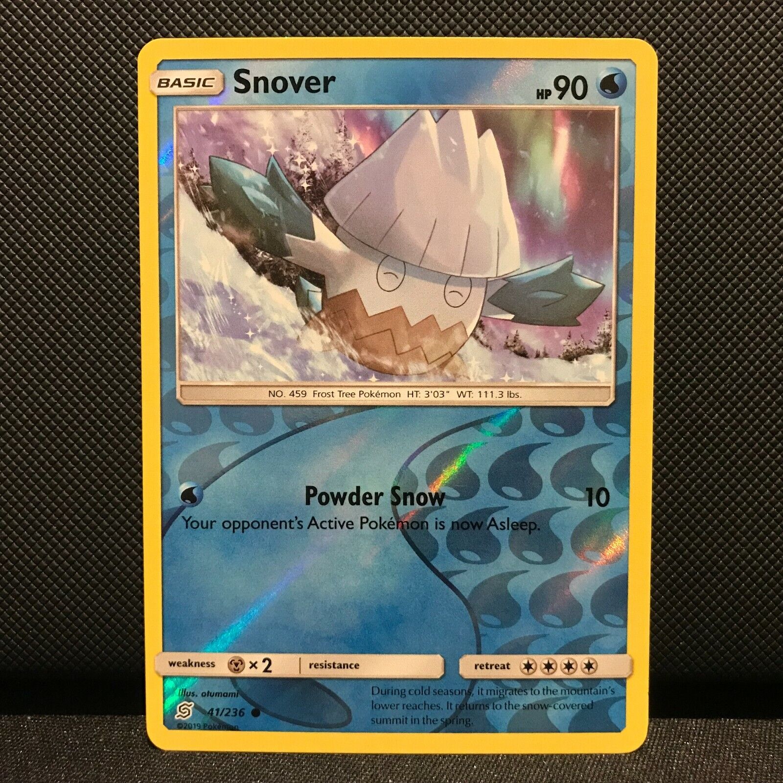 Snover Reverse Holo 41/236 - Unified Minds Pokemon Card - NM/Mint