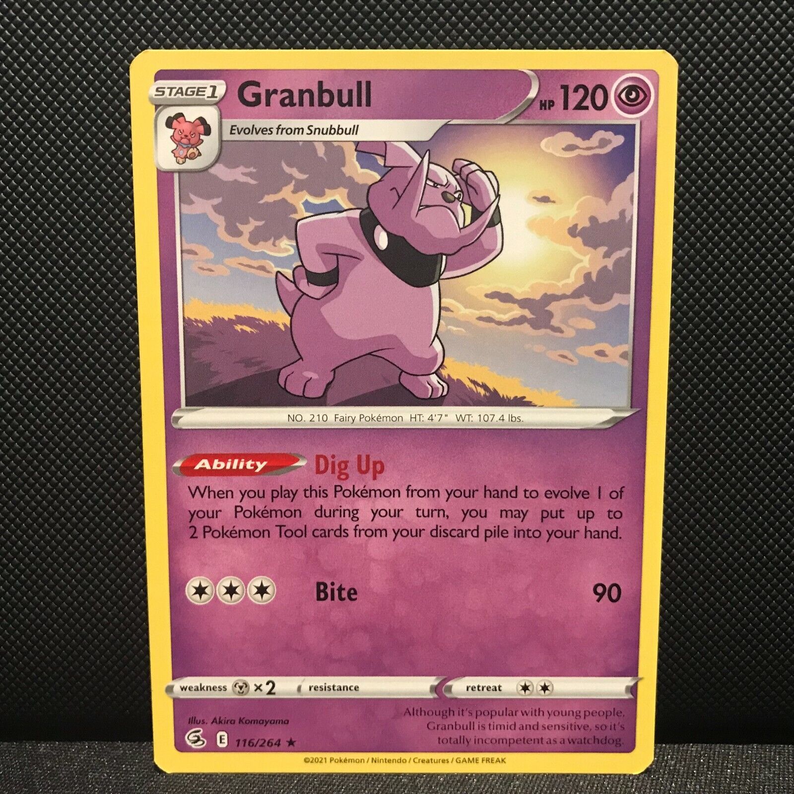 Granbull 116/264 - Fusion Strike Pokemon Card - NM/Mint