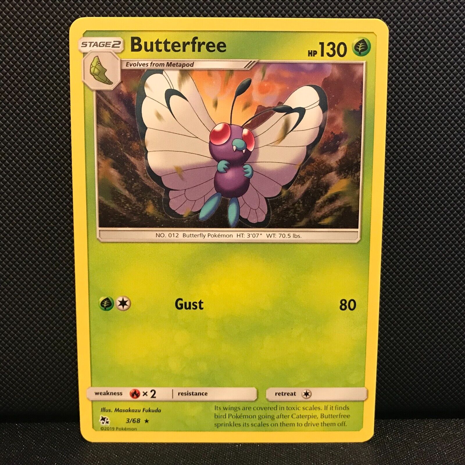 Butterfree 3/68 - Hidden Fates Pokemon Card - NM/Mint
