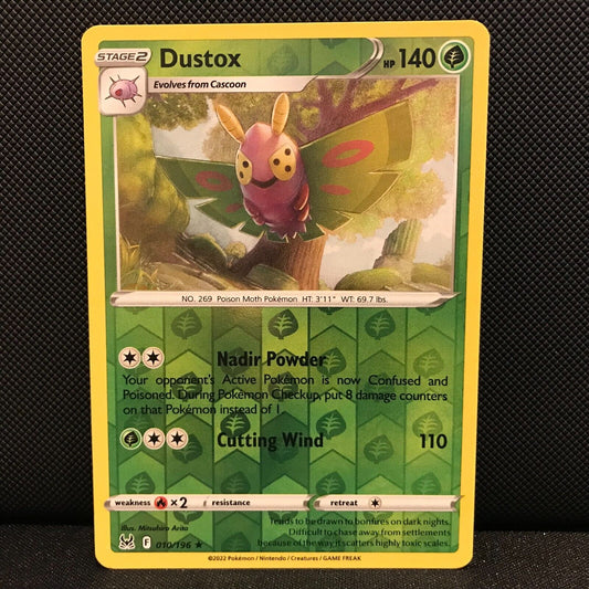 Dustox Reverse Holo 10/196 - Lost Origin Pokemon Card - NM/Mint