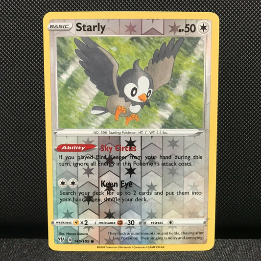 Starly Reverse Holo 145/189 - Darkness Ablaze Pokemon Card - NM/Mint