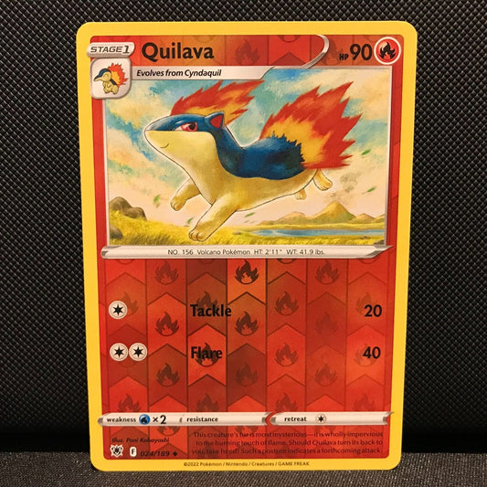 Quilava Reverse Holo 24/189 - Astral Radiance Pokemon Card - NM/Mint