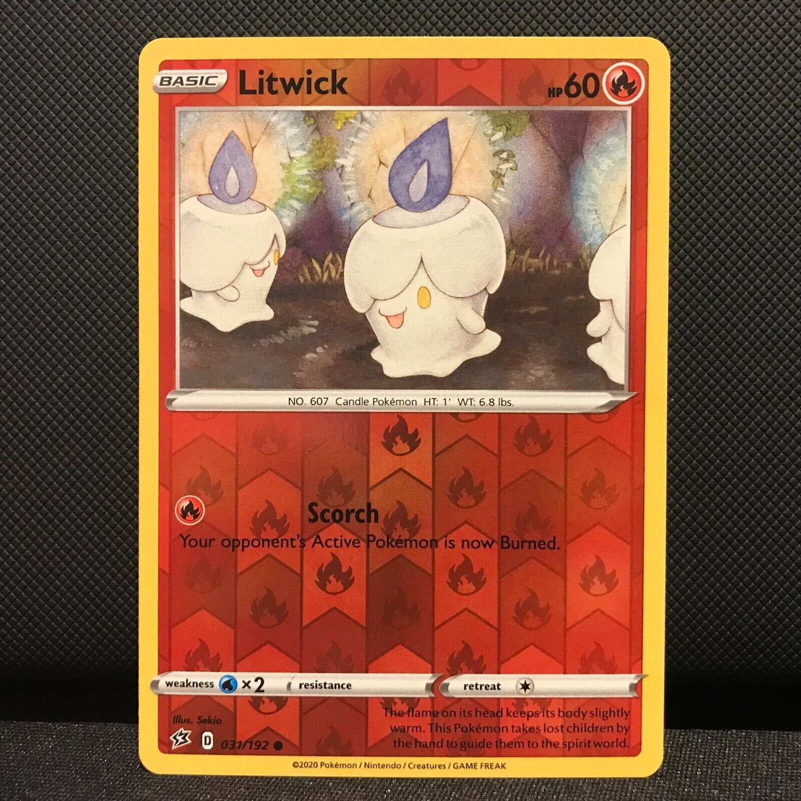 Litwick Reverse Holo 31/192 - Rebel Clash Pokemon Card NM/Mint