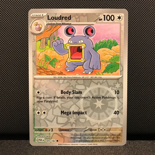 Loudred Reverse Holo 149/182 - Paradox Rift Pokemon Card - NM/Mint