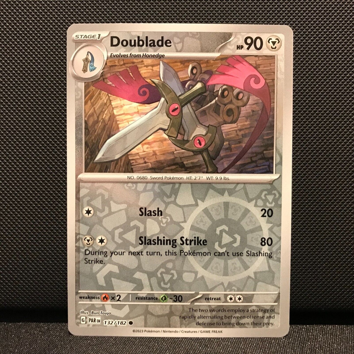 Doublade Reverse Holo 132/182 - Paradox Rift Pokemon Card - NM/Mint