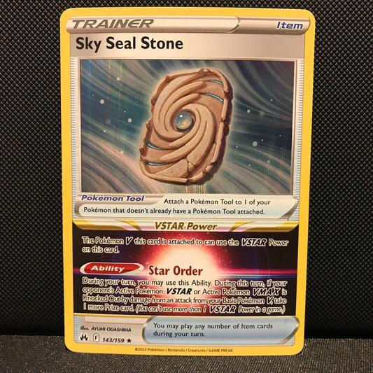 Sky Seal Stone Holo 143/159 - Crown Zenith Pokemon Card - NM/Mint