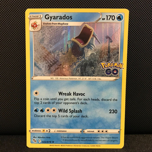 Gyarados Holo 22/78 - Pokemon GO Card - NM/Mint