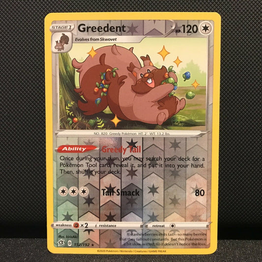 Greedent Reverse Holo 152/192 - Rebel Clash Pokemon Card NM/Mint