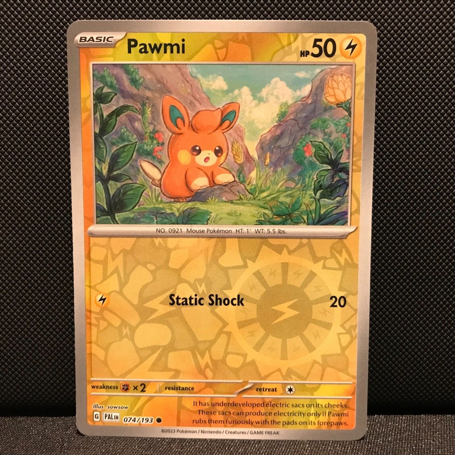 Pawmi Reverse Holo 074/193 - SV2 Paldea Evolved Pokemon Card - NM/Mint