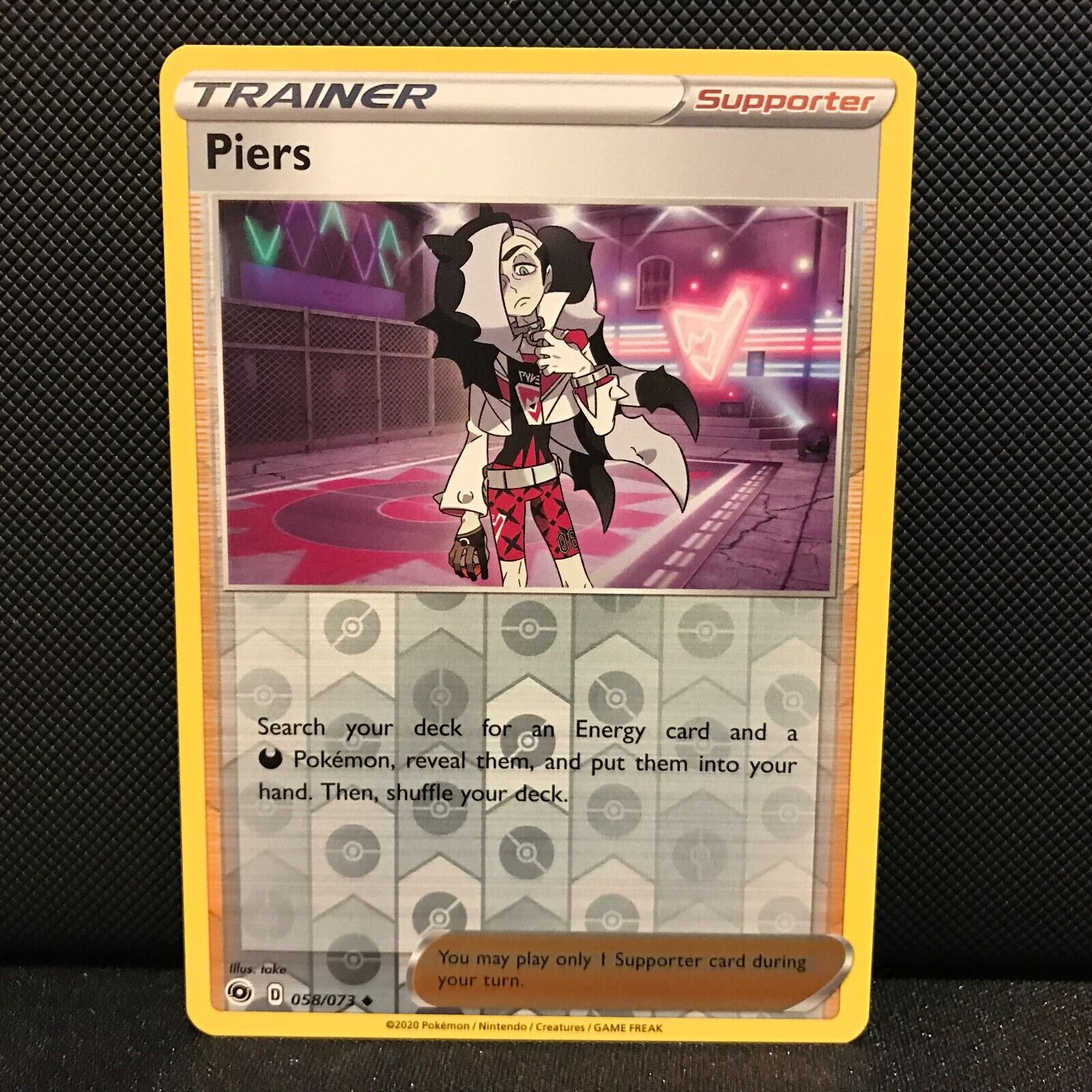 Piers Reverse Holo 58/73 - Champion's Path Pokemon Card - NM/Mint