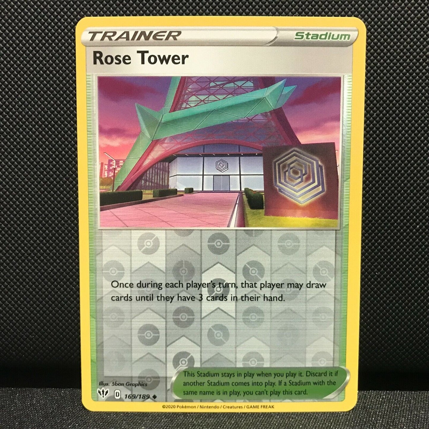 Rose Tower Reverse Holo 169/189 - Darkness Ablaze Pokemon Card - NM/Mint