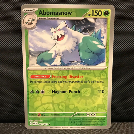 Abomasnow Reverse Holo 011/193 - SV2 Paldea Evolved Pokemon Card - NM/Mint