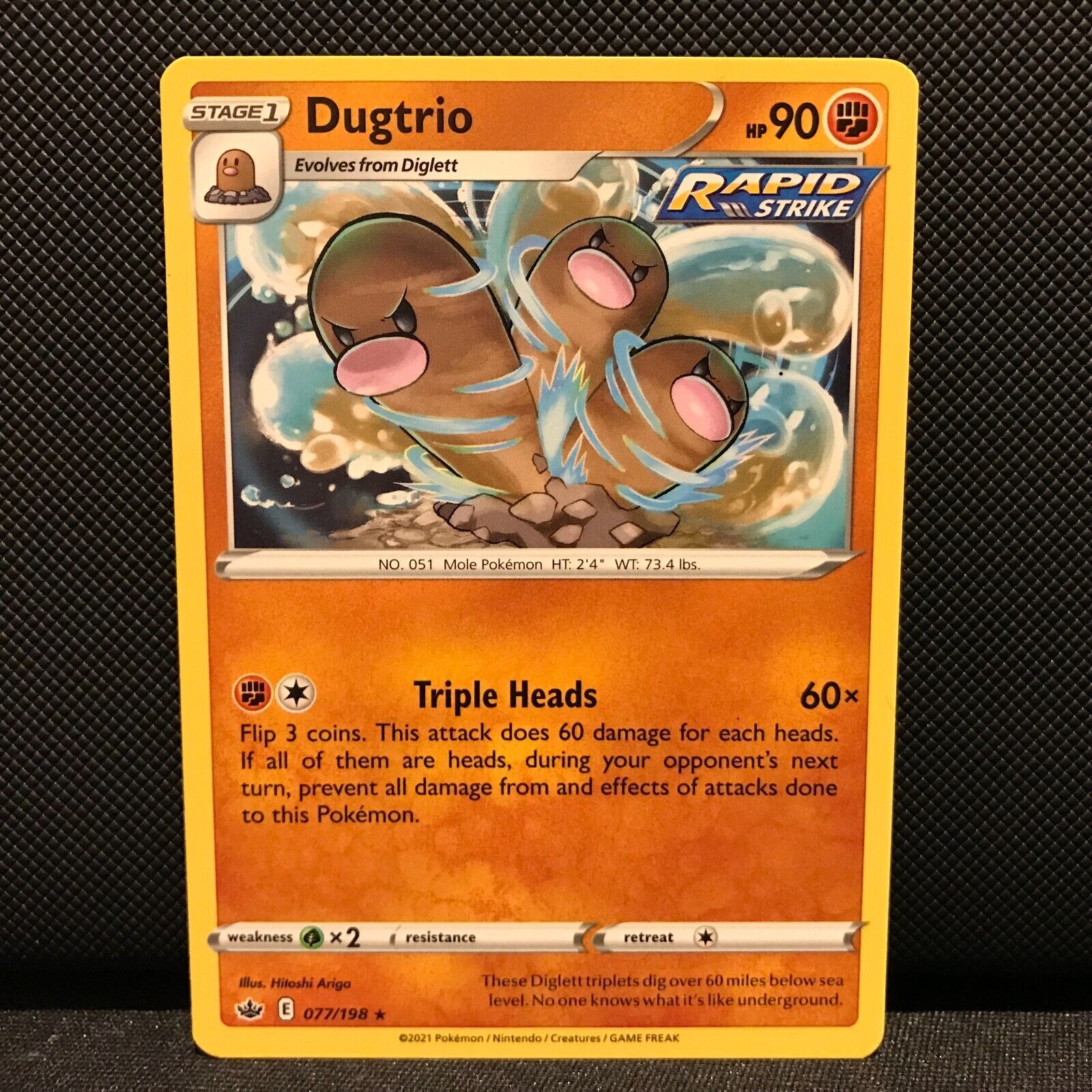 Dugtrio 77/198 - Chilling Reign Pokemon Card - NM/Mint