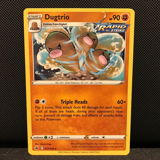 Dugtrio 77/198 - Chilling Reign Pokemon Card - NM/Mint