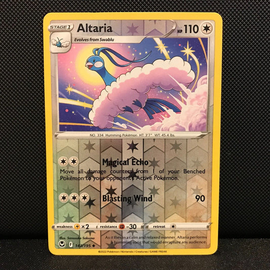 Altaria Reverse Holo 143/195 - Silver Tempest Pokemon Card - NM/Mint