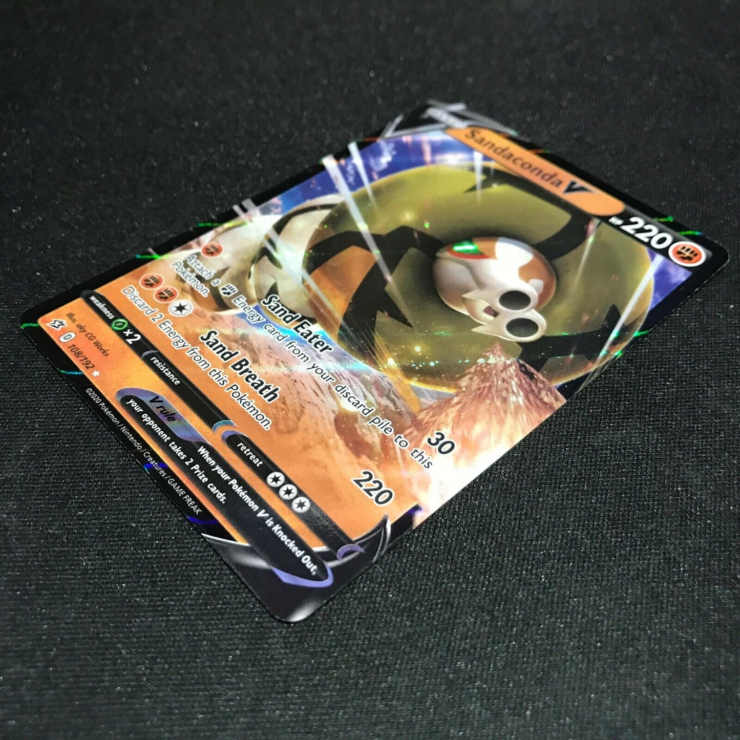 Sandaconda V 108/192 - Sword & Shield Rebel Clash Pokemon Card - NM/Mint